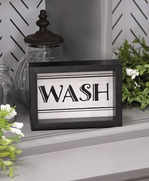 Picture of Black & White Wash Box Sign