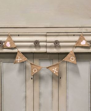 Picture of XOXO Burlap Pennant Garland
