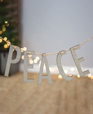 Picture of "Peace" Silver Small Garland
