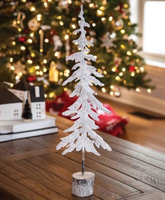 Picture of Medium White Washed Metal Christmas Tree