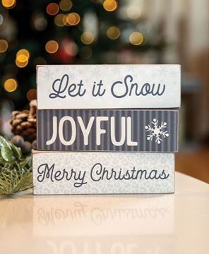 Picture of Let It Snow Skinny Block, 3/Set