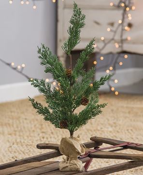 Picture of 19" Pinecone Tree w/ Burlap Base