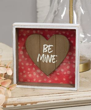 Picture of Be Mine Shadow Box Sign
