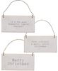 Picture of Merry Christmas Words Mini Snowflake Sign Ornament, 3/Set