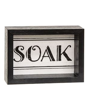 Picture of Black & White Soak Box Sign