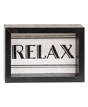 Picture of Black & White Relax Box Sign