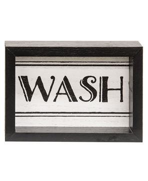 Picture of Black & White Wash Box Sign