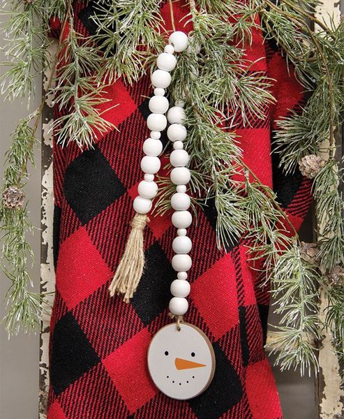Picture of Snowman Head Ornament Beaded Garland