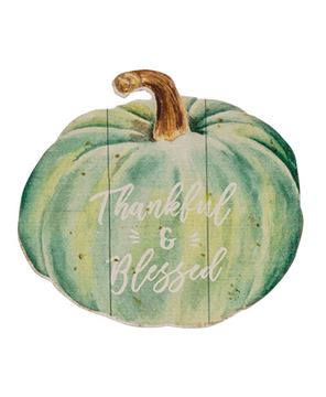 Picture of Fall Watercolor Pumpkin Wood Sign, 3/Set