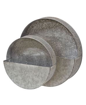 Picture of Galvanized Wall Planters, 2/Set
