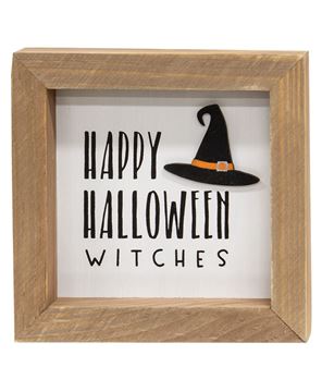 Picture of Happy Halloween Witches Framed Sign