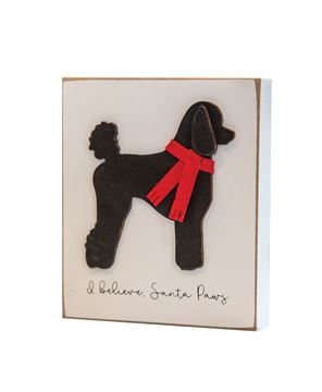 Picture of I Believe, Santa Paws Poodle Block