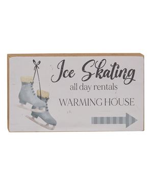 Picture of Ice Skating Rentals Block Sign