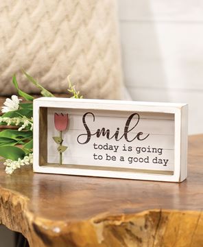 Picture of Smile Tulip Shadow Box Sign