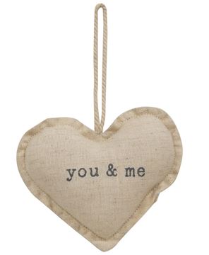Picture of You & Me Fabric Heart Ornament, 2/Set