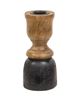 Picture of Black & Wood Taper Candle Holder, 5.25"