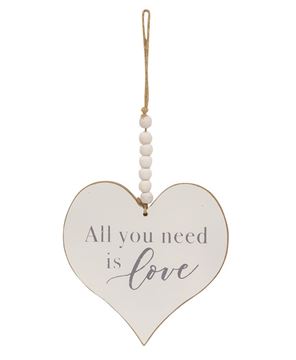 Picture of Love Forever Beaded Heart Ornament, 2/Set