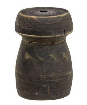 Picture of Distressed Black Wooden Flower Pedestal Holder