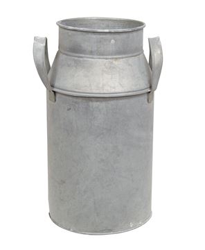 Picture of Natural Zinc Milk Can, 10.5"H