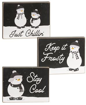 Picture of Stay Cool Snowman Block, 3/Set