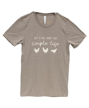 Picture of Lovin' That Simple Life T-Shirt, Heather Stone XXL