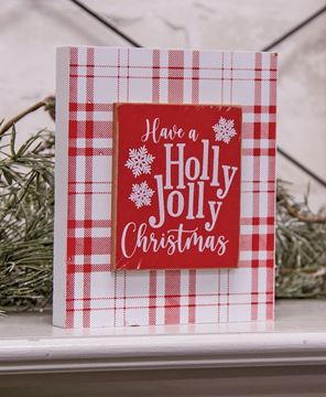 Picture of Holly Jolly Christmas Layered Plaid Block