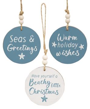 Picture of Beachy Little Christmas Ornament, 3/Set