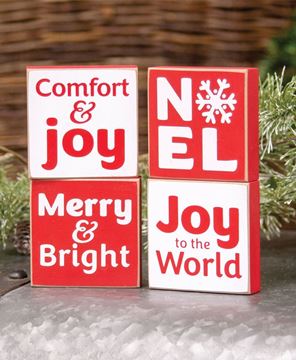 Picture of Joy to the World Square Block, 4/Set
