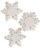 Picture of Distressed Wooden Snowflake Sitter, 3/Set