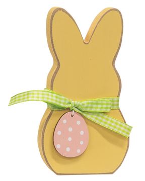 Picture of Yellow Peep Bunny Sitter w/Easter Egg Ribbon
