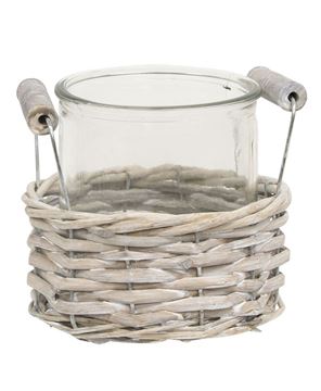 Picture of Small Gray Willow Basket & Vase