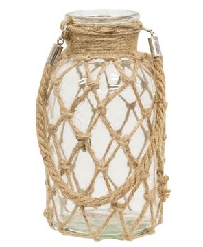 Picture of Small Glass Vase with Rope Net