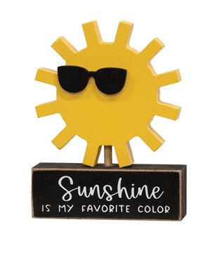 Picture of Sunshine is My Favorite Color Wooden Wooden Sitter