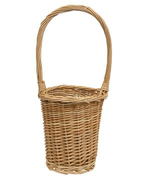 Picture of Natural Willow Flower Basket w/Handle