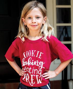 Picture of Cookie Baking/Eating Crew Youth T-Shirt, Cardinal