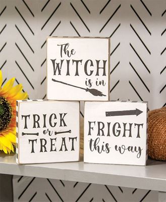 Picture of Fright This Way Square Block, 3/Set