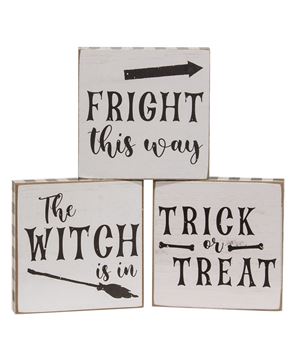 Picture of Fright This Way Square Block, 3/Set