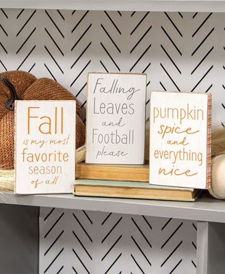 Picture of Fall is My Favorite Season Distressed Wooden Block, 3/Set