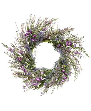 Picture of Lilac & Lavender Blossoms Twig Wreath