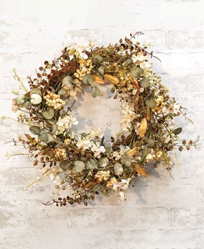Picture of Mixed Cream Fall Floral Wreath