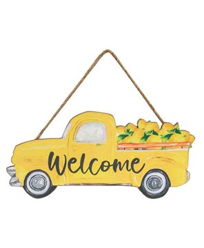 Picture of Welcome Lemon Truck Wood Hanging Sign