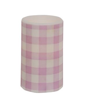 Picture of Pink Gingham Timer Pillar, 3"x5"