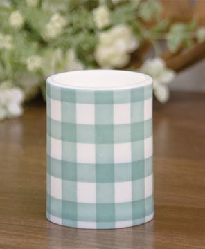 Picture of Green Gingham Timer Pillar, 3"x4"