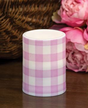 Picture of Pink Gingham Timer Pillar, 3"x4"