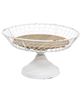 Picture of White Chicken Wire Pedestal Tray