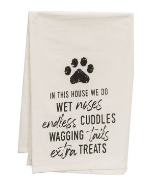 Picture of Wet Noses, Endless Cuddles, Wagging Tails Dish Towel