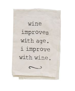 Picture of Wine Improves Dish Towel