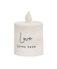Picture of Love Lives Here White Cement Timer Pillar