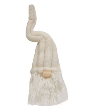 Picture of Bottle Topper Plush Cream Gnome with Ribbed Hat