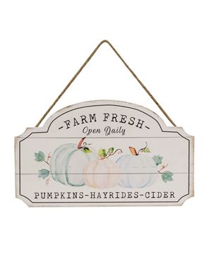 Picture of Farm Fresh Pumpkins Hayrides Cider Wood Sign